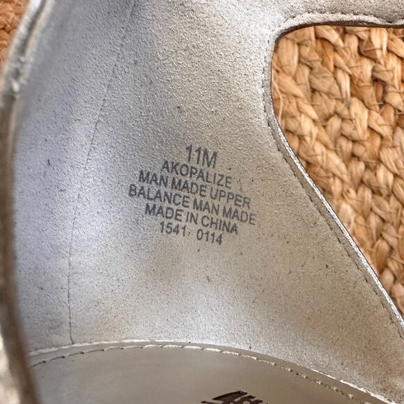 Anne Klein Iflex Akopalize Open Toe, Light Gold & White High Heels Sz 11M - Picture 6 of 7